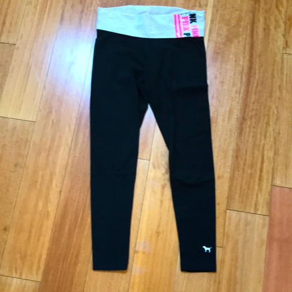 PINK rollover yoga pants! - Picture 1 of 4